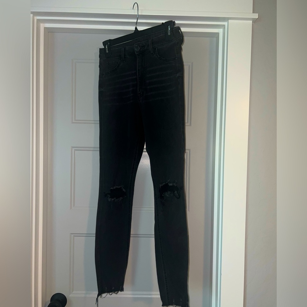 Black H&M ripped skinny jeans